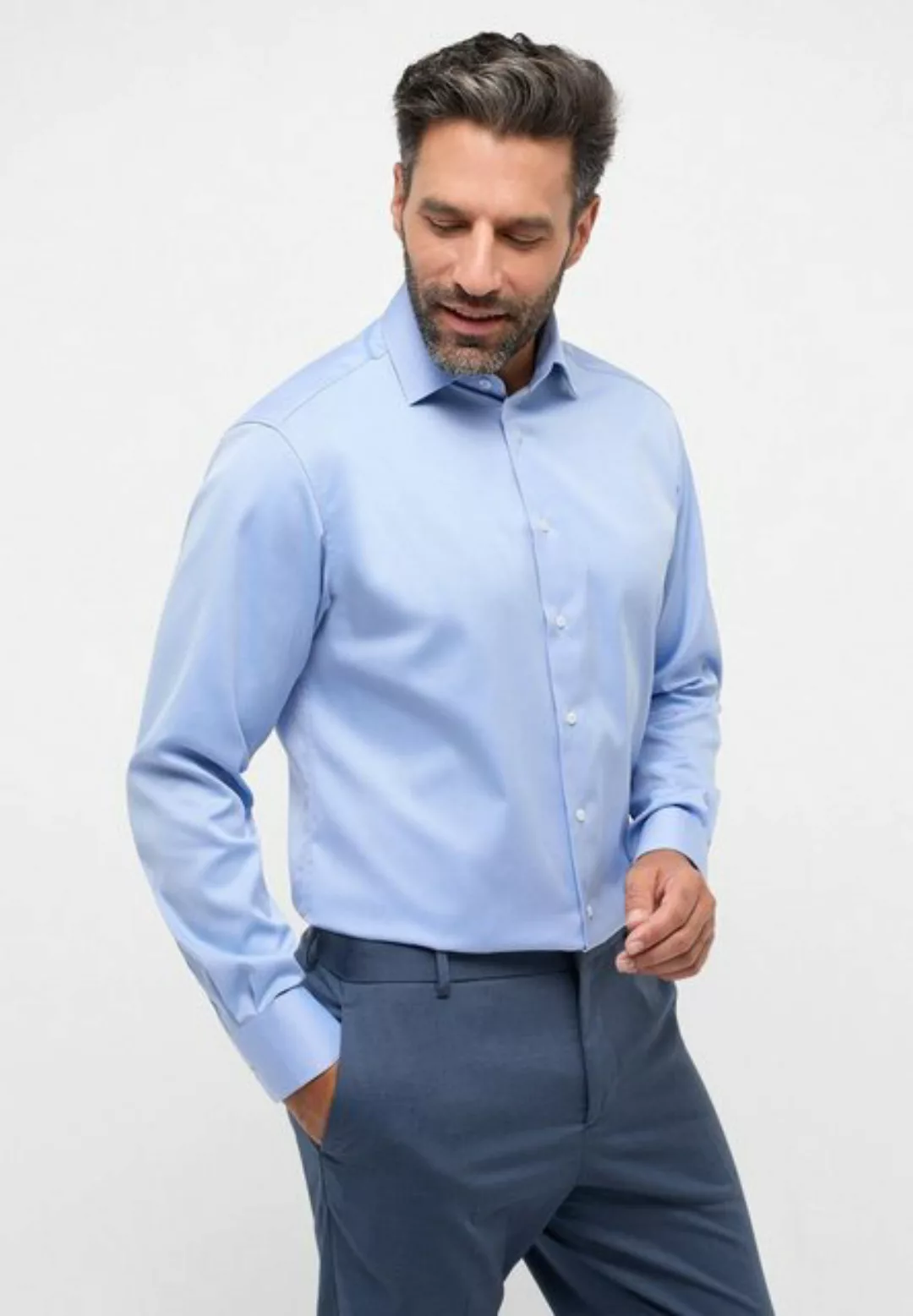 Eterna Langarmhemd - Hemd - Slim Fit - bügelfrei - Stretch - Businesshemd b günstig online kaufen