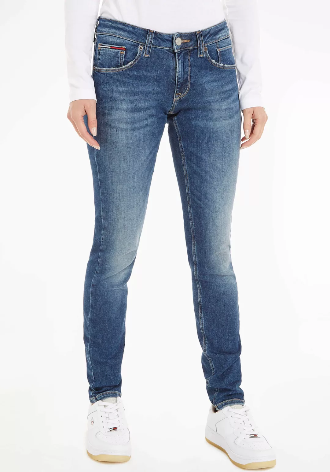 Tommy Jeans Skinny-fit-Jeans "SCARLETT LR SKN ANK AG1235", mit modischen La günstig online kaufen