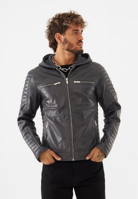 Bolongaro Trevor Lederjacke NATHAN HOODED Weiches Leder, gewalkte Oberfläch günstig online kaufen