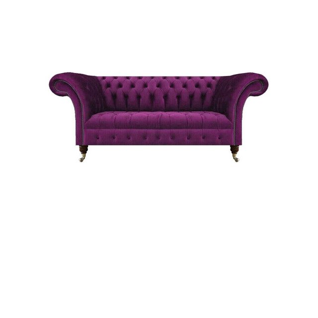 JVmoebel Chesterfield-Sofa Chesterfield Lila Sofa Couch Dreisitze Wohnzimme günstig online kaufen