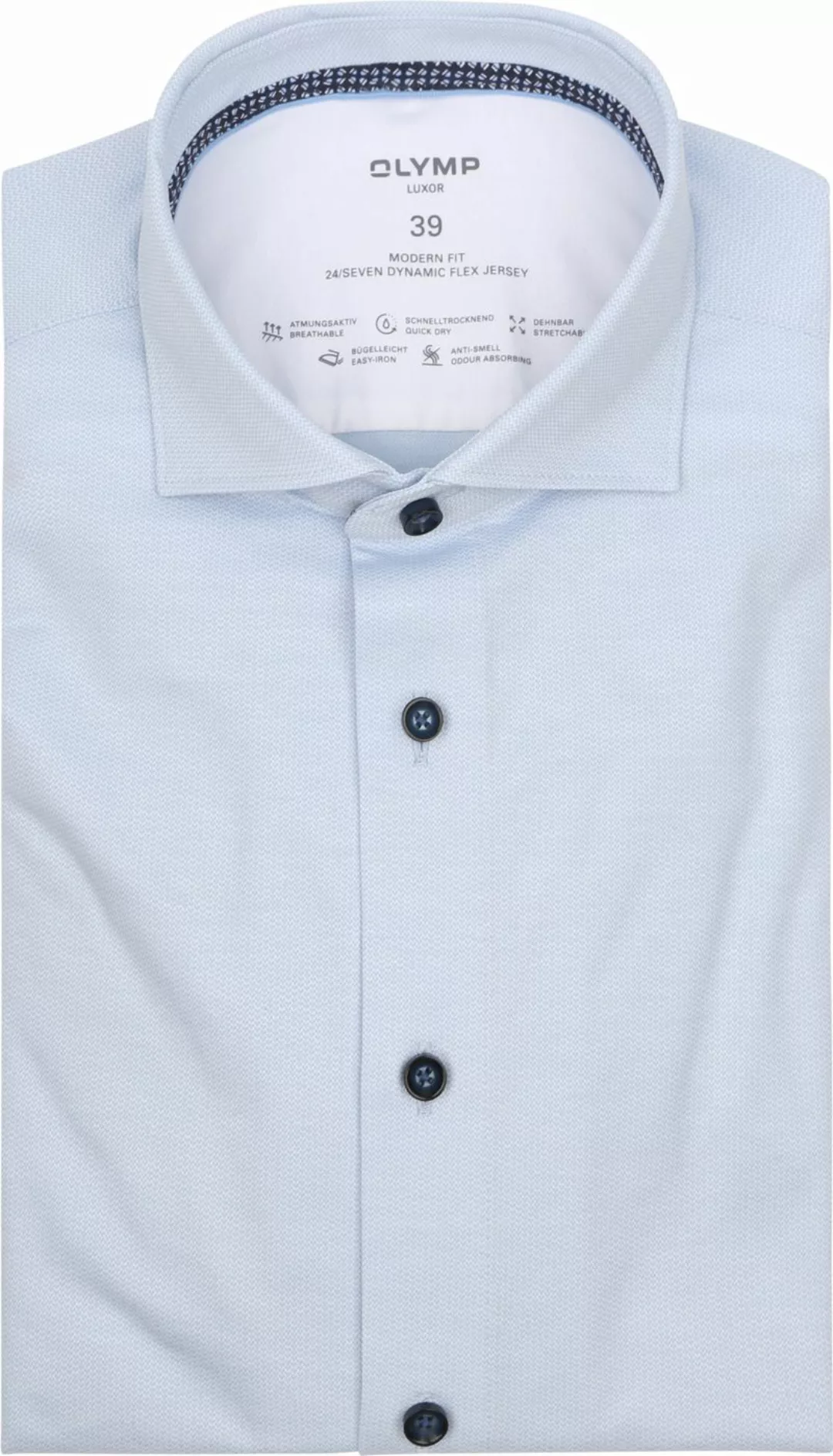 OLYMP Luxor Hemd Stretch Hellblau - Größe 39 günstig online kaufen