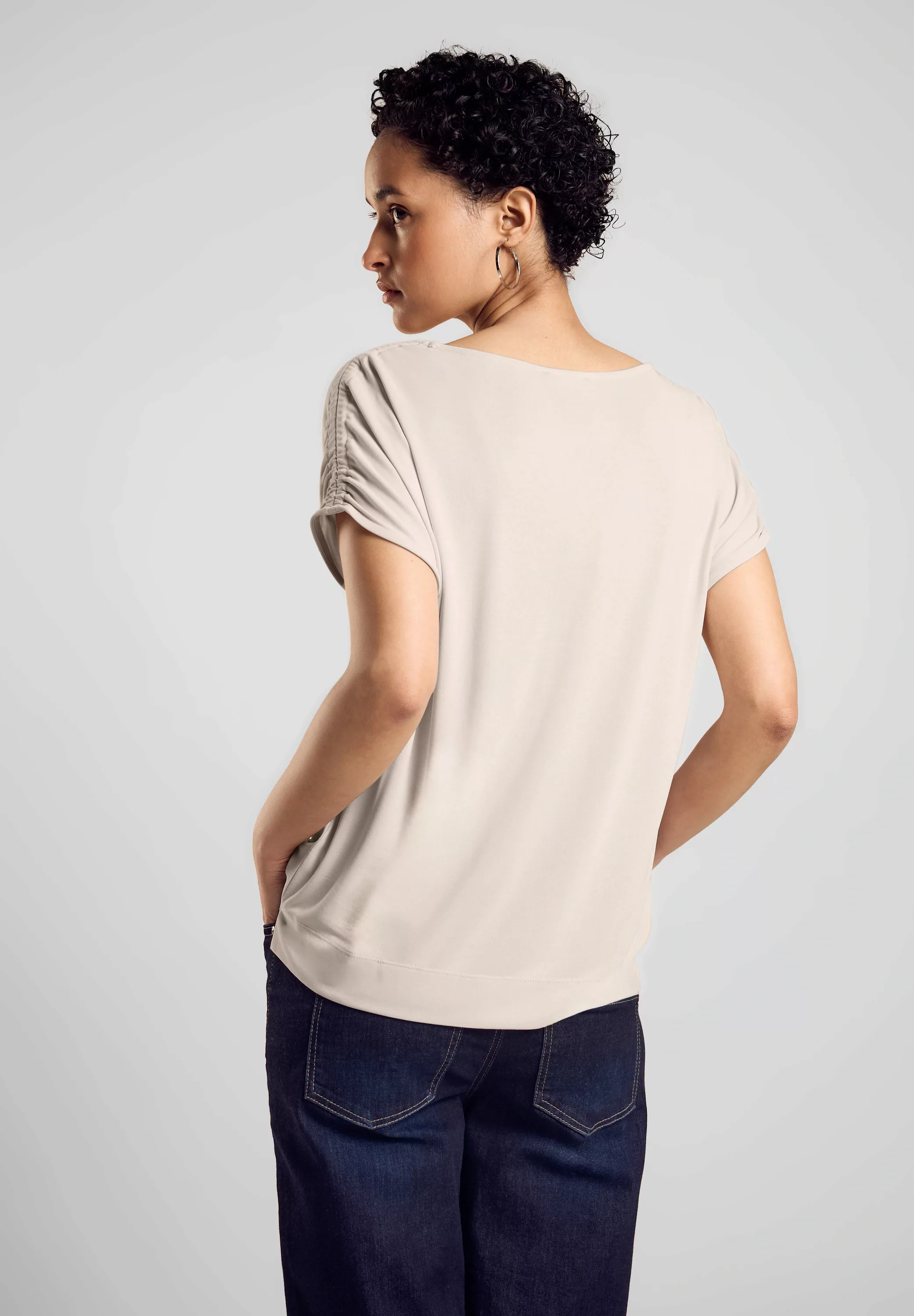 STREET ONE Shirttop mit Raffung günstig online kaufen