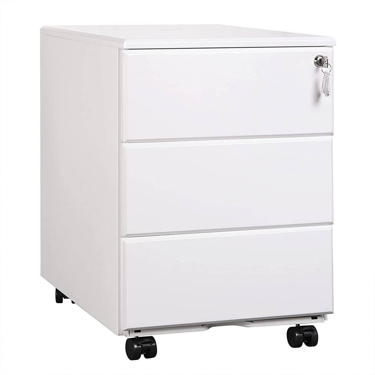 Woltu Rollcontainer, Metall Mobiler Aktenschrank Büroschrank günstig online kaufen