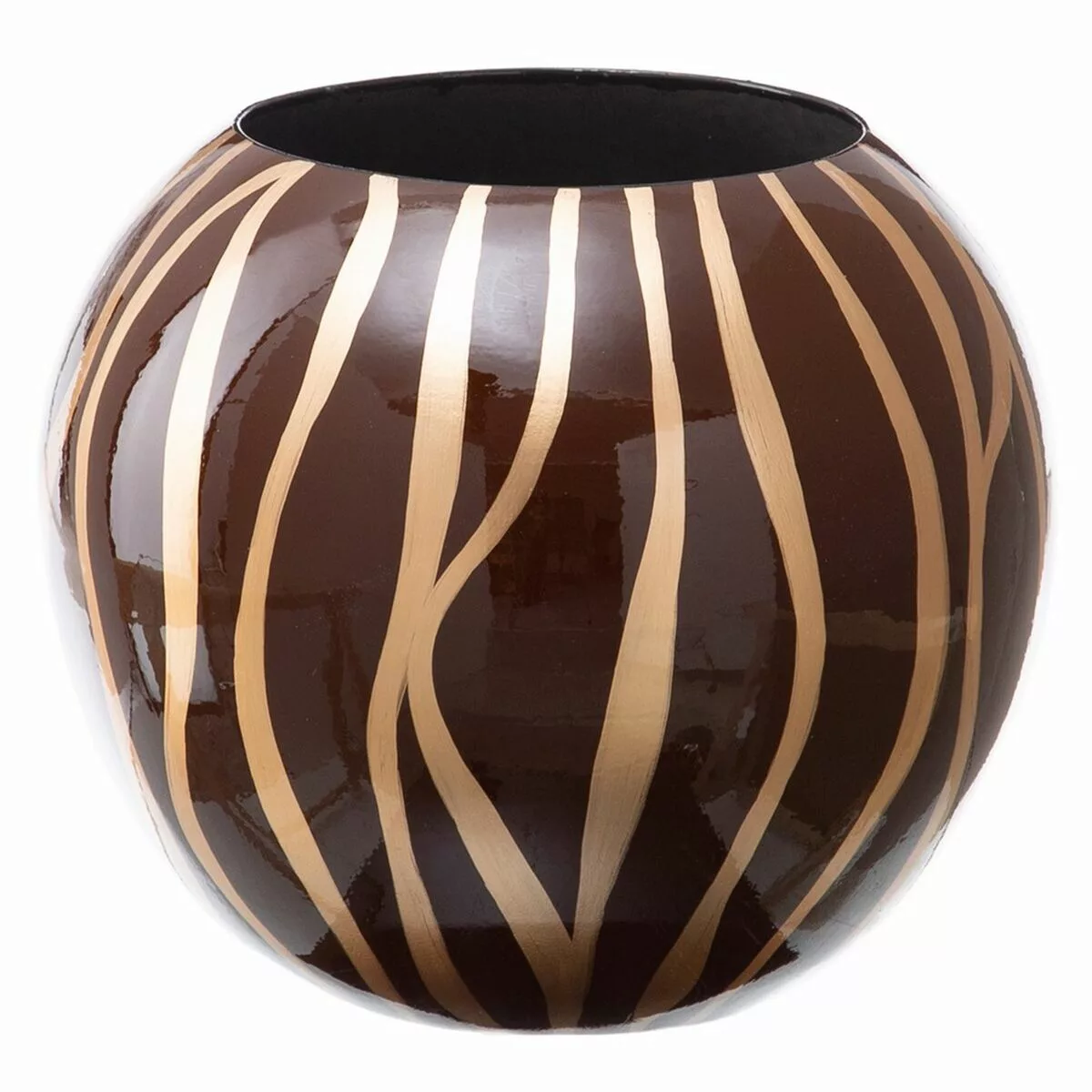 Vase 27 X 27 X 23 Cm Zebra Aus Keramik Gold Braun günstig online kaufen