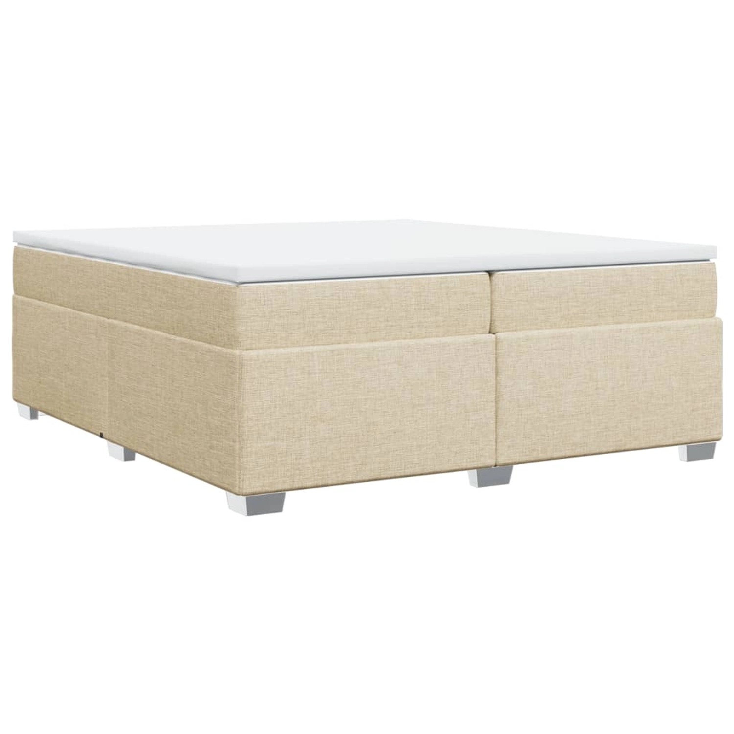 vidaXL Boxspringbett mit Matratze Creme 200x200 cm Stoff2106584 günstig online kaufen