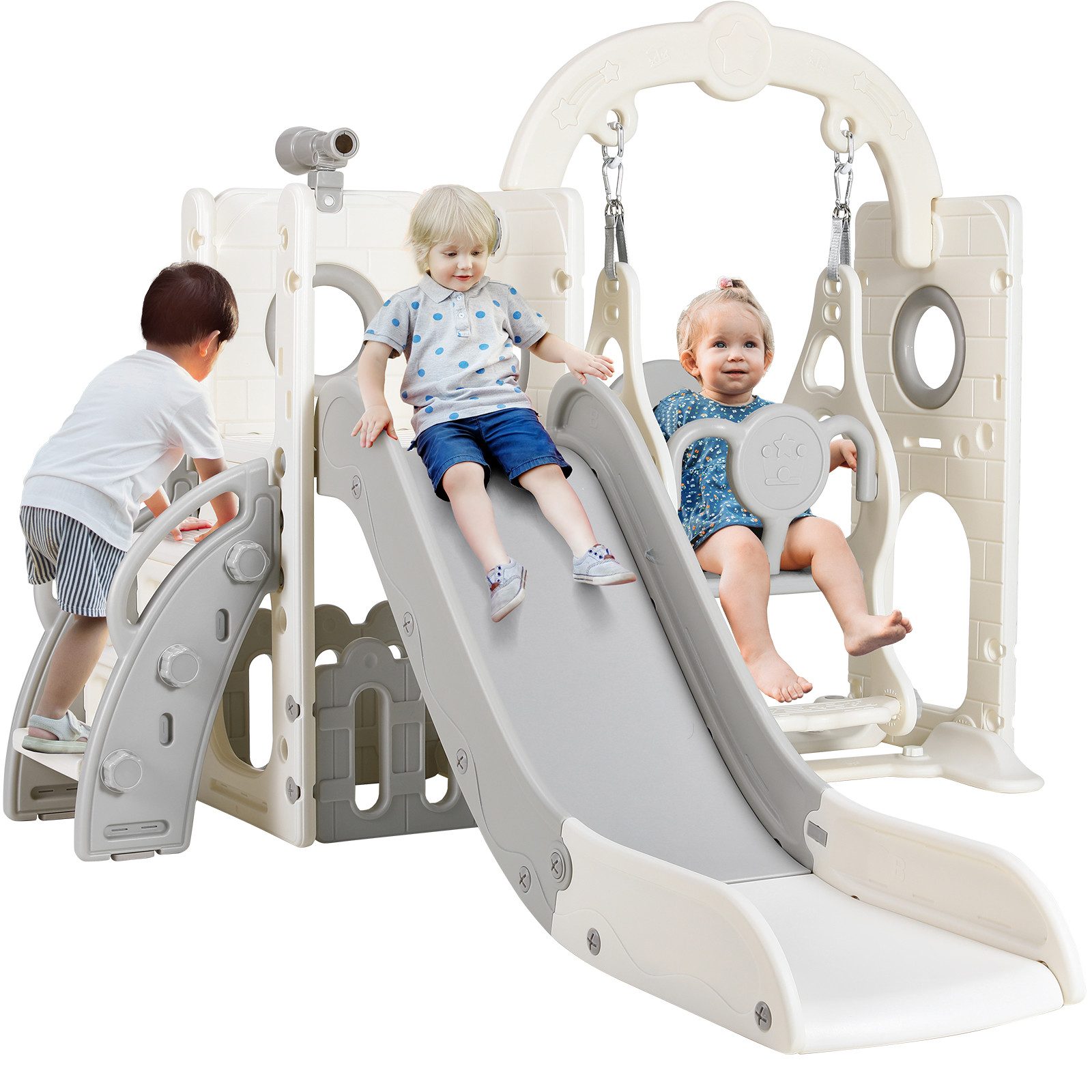 TLGREEN Rutsche 5-in-1 Kinderrutsche, Gartenrutsche Breite günstig online kaufen