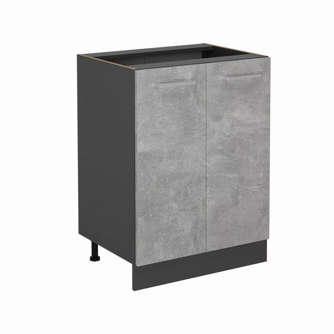 Vicco Unterschrank R-Line, Beton/Anthrazit, 60 cm günstig online kaufen