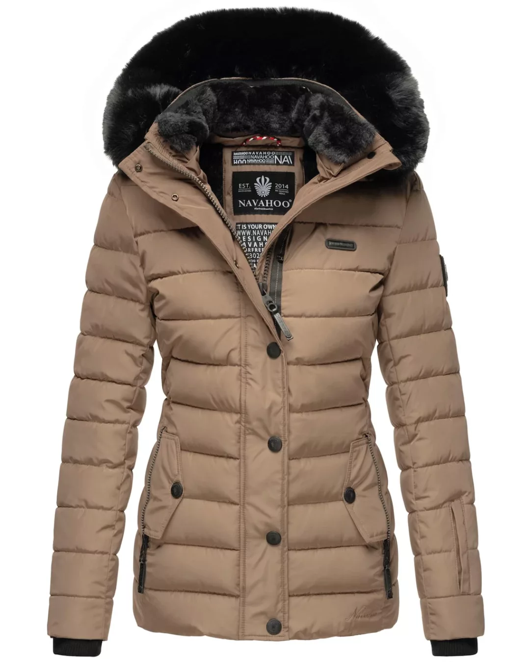 Navahoo Steppjacke "Milianaa", mit Kapuze, Edle Winterjacke mit weicher Kun günstig online kaufen