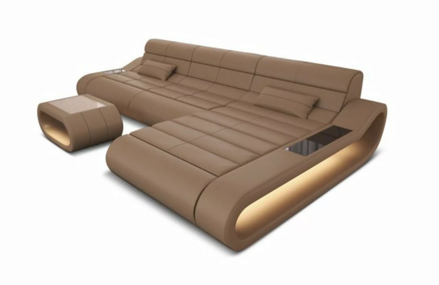 Sofa Dreams Ecksofa Ledercouch Ledersofa Concept L Form lang Sofa Leder, Co günstig online kaufen