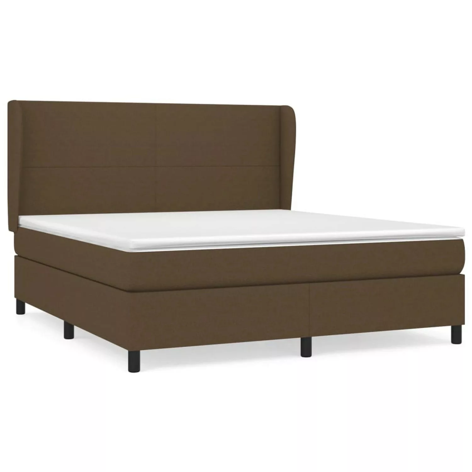 vidaXL Boxspringbett mit Matratze Dunkelbraun 160x200 cm Stoff1372398 günstig online kaufen