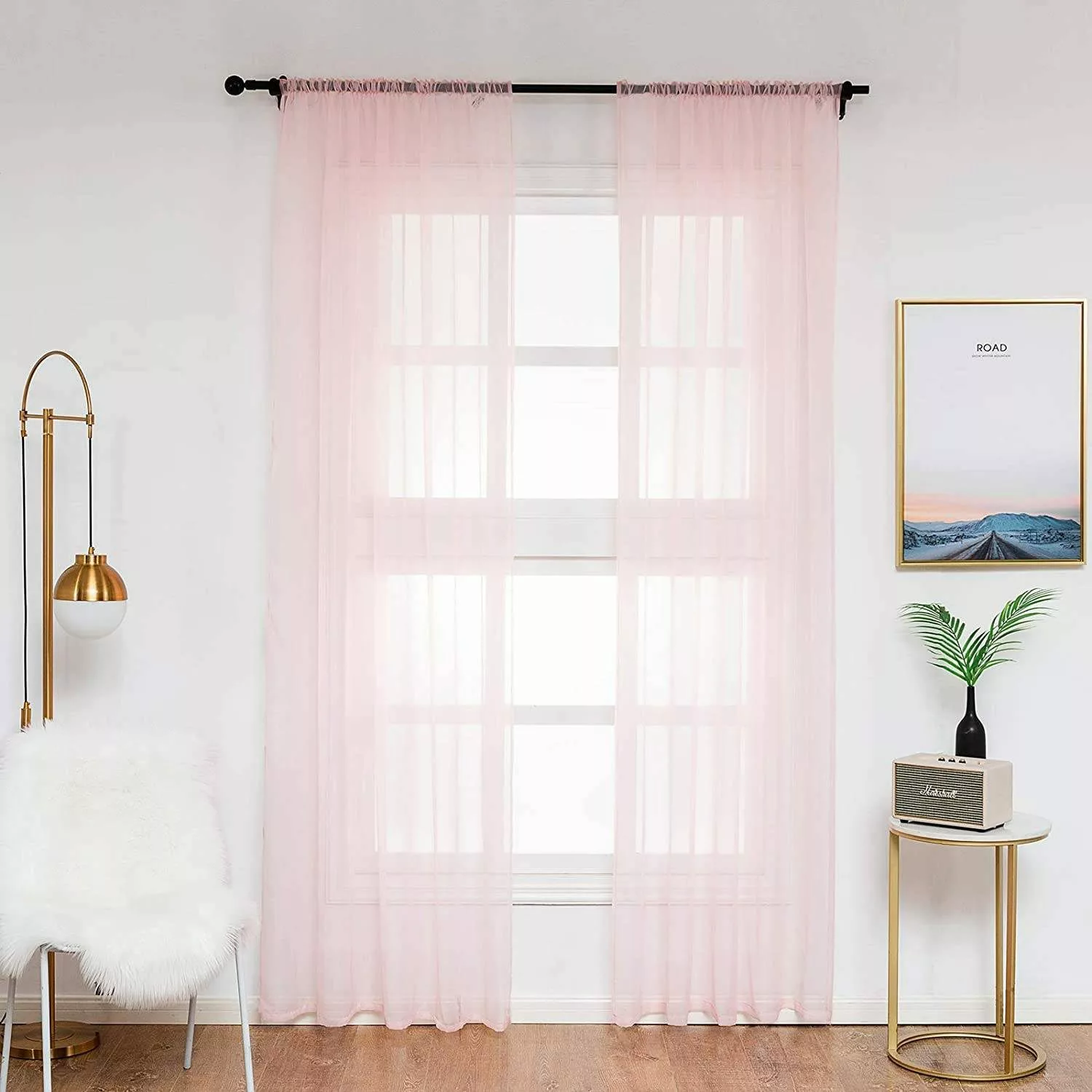 Woltu Gardine VH5511rs-2, (2 St), halbtransparent, günstig online kaufen