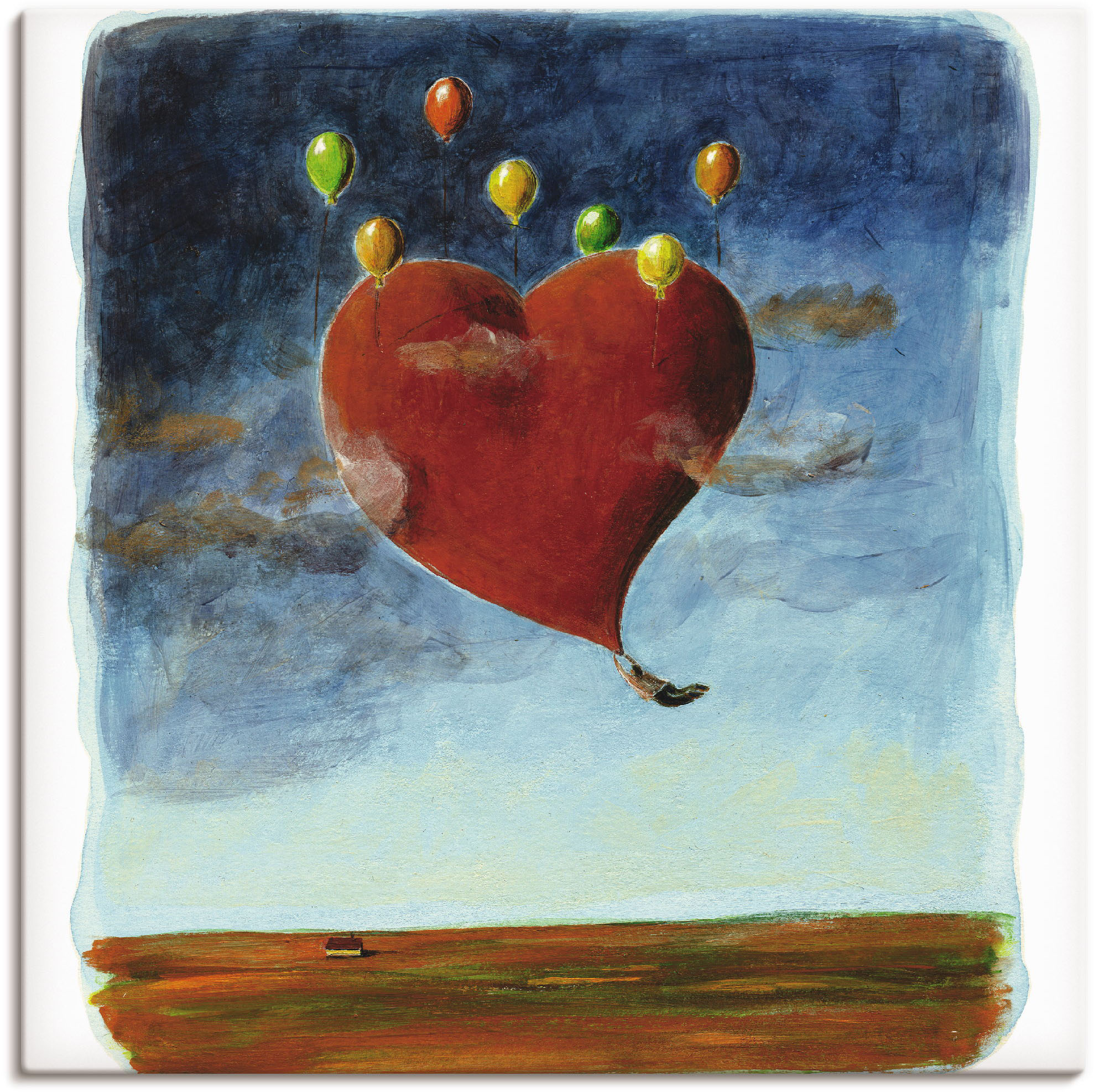 Artland Wandbild »Fliegendes Herz«, Herzen, (1 St.), als Leinwandbild in ve günstig online kaufen