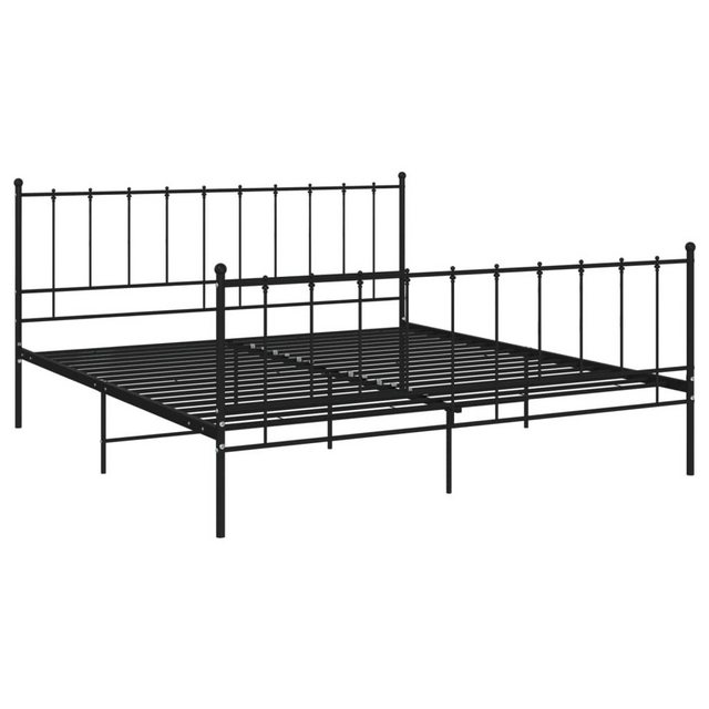 furnicato Bettgestell Bett Schwarz Metall 200x200 cm (1-tlg) günstig online kaufen