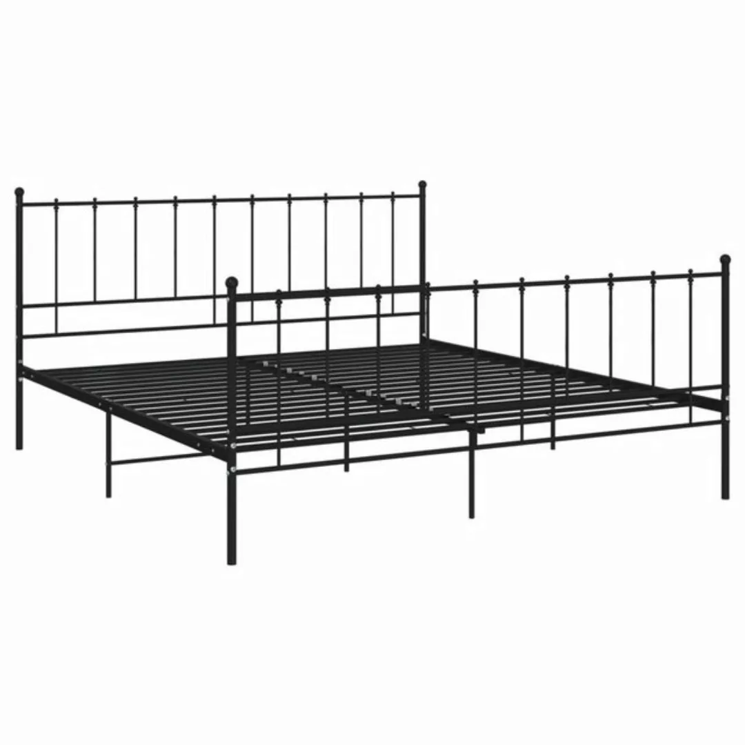 furnicato Bettgestell Bett Schwarz Metall 200x200 cm (1-tlg) günstig online kaufen