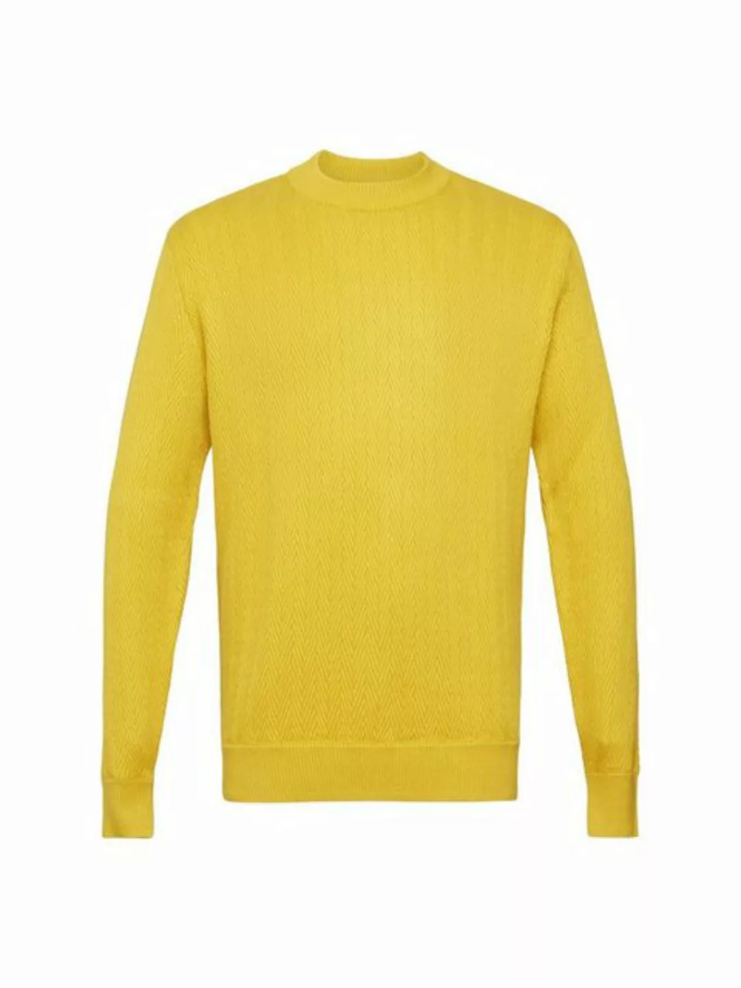 Esprit Rundhalspullover Sweater mit Fischgrat-Muster günstig online kaufen
