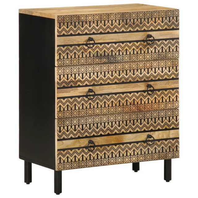 vidaXL Fächerschrank Sideboard 60x33,5x75 cm Raues Mangoholz (1-St) günstig online kaufen