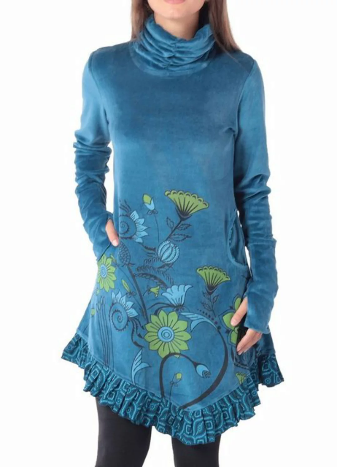 PUREWONDER Samtkleid Asymmetrisch geschnittenes Kleid mit Kragen aus Samt günstig online kaufen