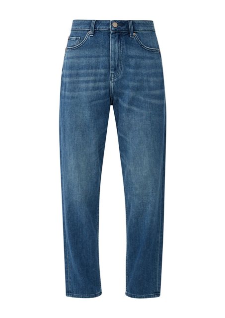 s.Oliver 7/8-Jeans Regular: Jeans im Mom-Fit Label-Patch, Waschung günstig online kaufen