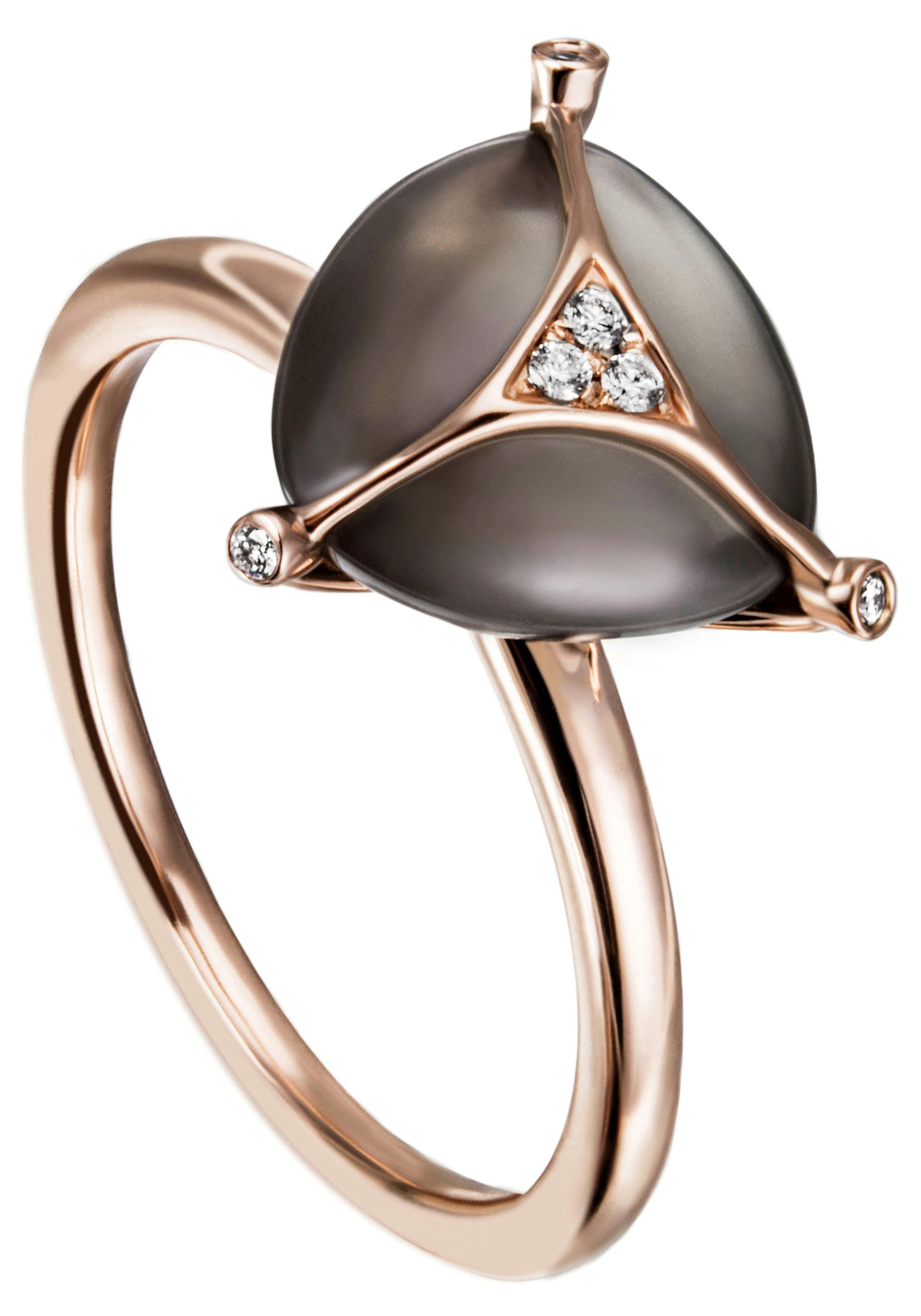 JOBO Diamantring "Ring mit Mondstein und 6 Diamanten", 585 Roségold günstig online kaufen
