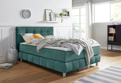 andas Boxspringbett "Salo XXL", in Samtoptik oder Struktur, 6 Breiten in Üb günstig online kaufen