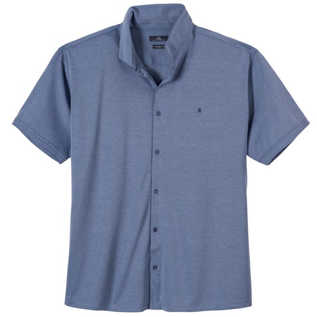 RAGMAN Poloshirt Große Größen Herren Poloshirt durchgeknöpft rauchblau Soft günstig online kaufen