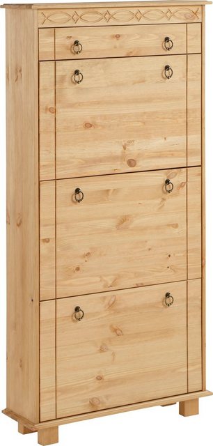 Home affaire Schuhschrank "Indra", aus massiver Kiefer, FSC, Breite 70 cm, günstig online kaufen