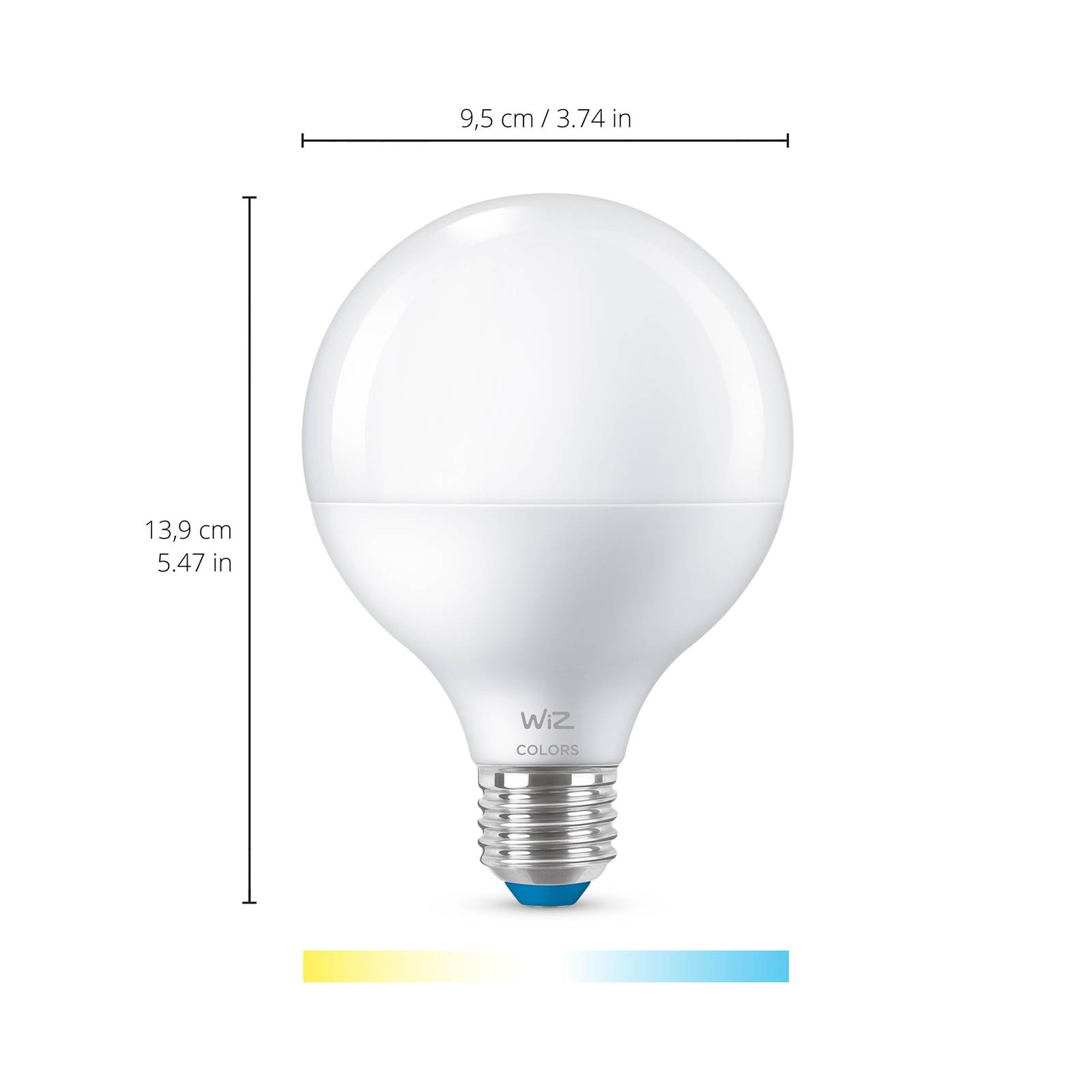 WiZ G95 LED-Lampe E27 11W Globe matt CCT günstig online kaufen