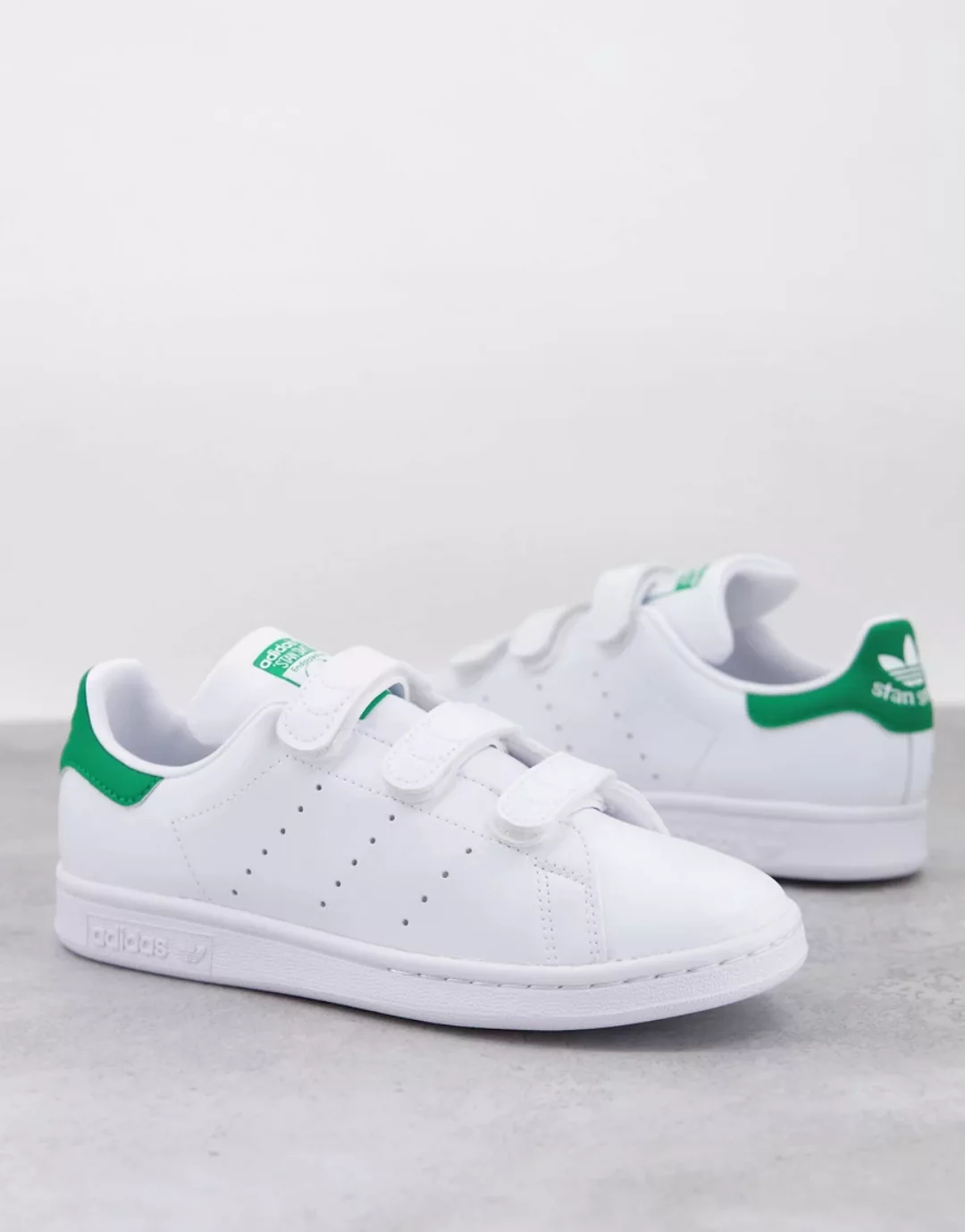 adidas Originals – Sustainable Strap Stan Smith – Sneaker in Triple-Weiß günstig online kaufen