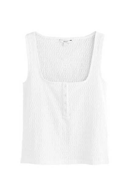 Next Trägertop Strukturiertes Tanktop mit Henleydetail, Kurzgröße (1-tlg) günstig online kaufen