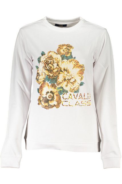 Cavalli Class Sweatshirt Weißes Damen Sweatshirt ohne Reißverschluss - günstig online kaufen