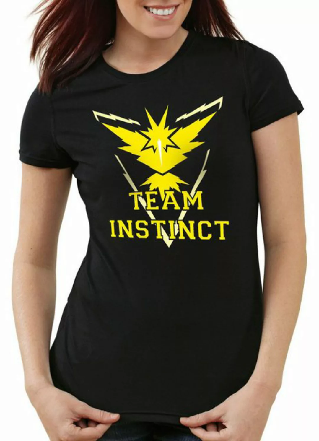 style3 T-Shirt Team Instinct gelb instinkt intuition boy pokemon poke arena günstig online kaufen