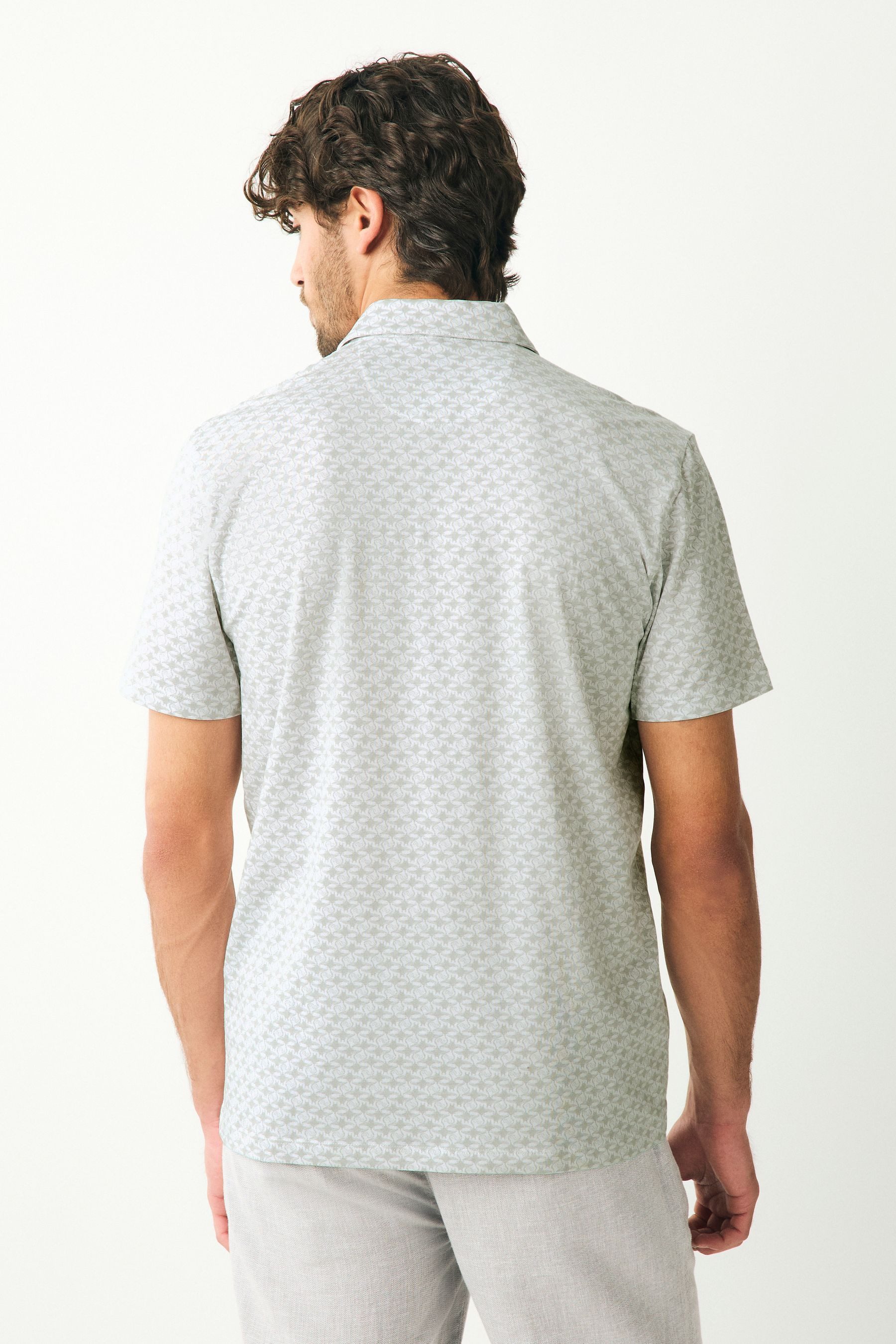 Next Poloshirt Polo-Shirt mit Geoprint (1-tlg) günstig online kaufen