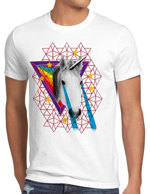 style3 T-Shirt Unicorn Laserhead Einhorn Trash regenbogen Laser 80er pop ar günstig online kaufen