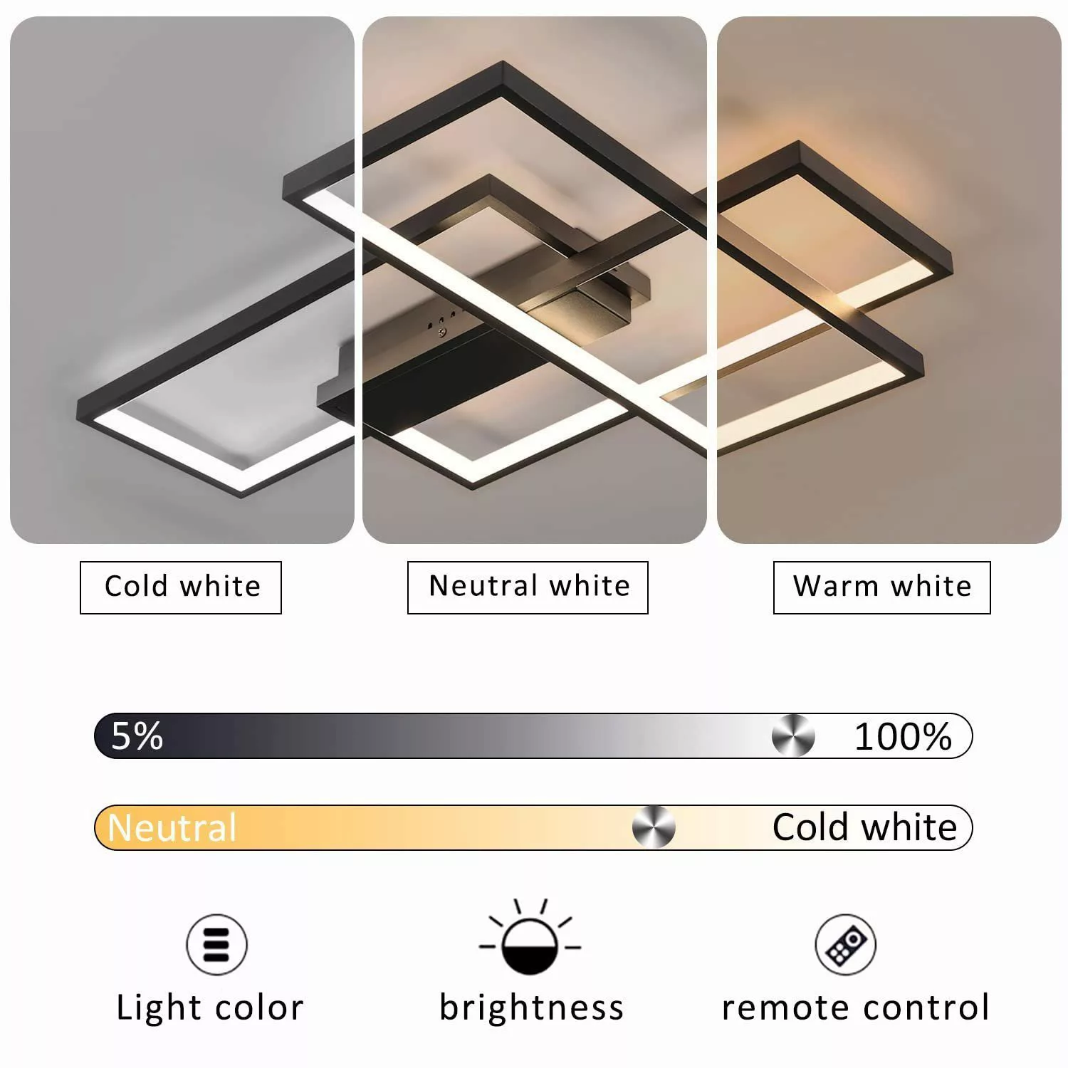 Nettlife LED Deckenleuchte Wohnzimmer Dimmbar Weiß günstig online kaufen