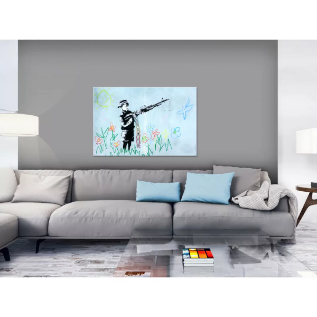 Leinwandbild Boy with Gun by Banksy XXL günstig online kaufen