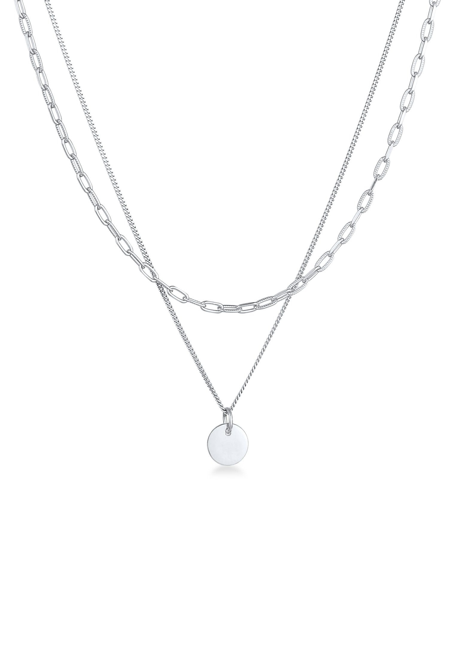 Elli Ketten-Set Layer Plättchen Gliederkette 925 günstig online kaufen