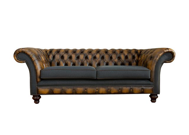 Xlmoebel 3-Sitzer Graues Designersofa Chesterfield Modernes Design Luxuriös günstig online kaufen