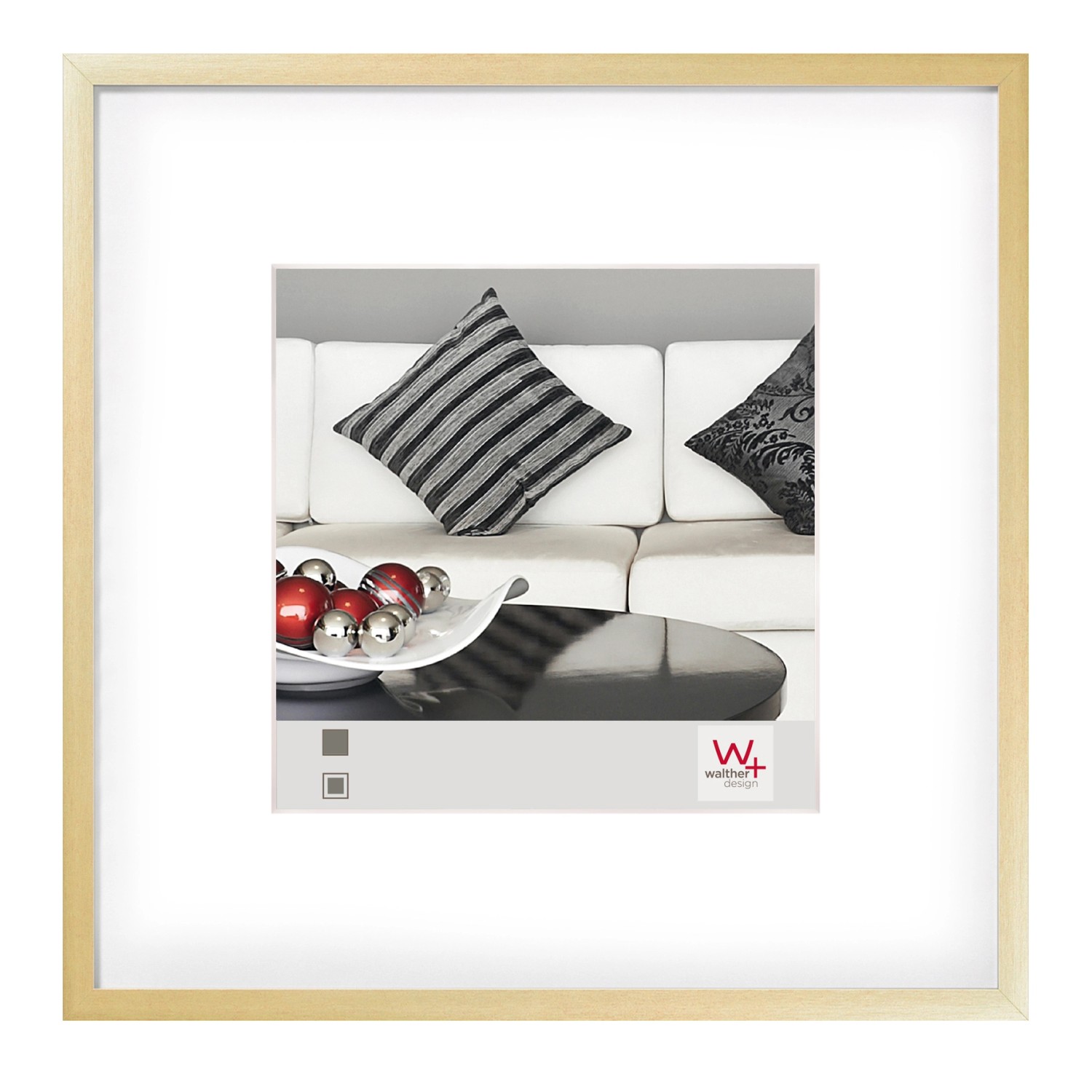 walther design Chair Aluminium Bilderrahmen Gold 40x40 cm AJ440G günstig online kaufen