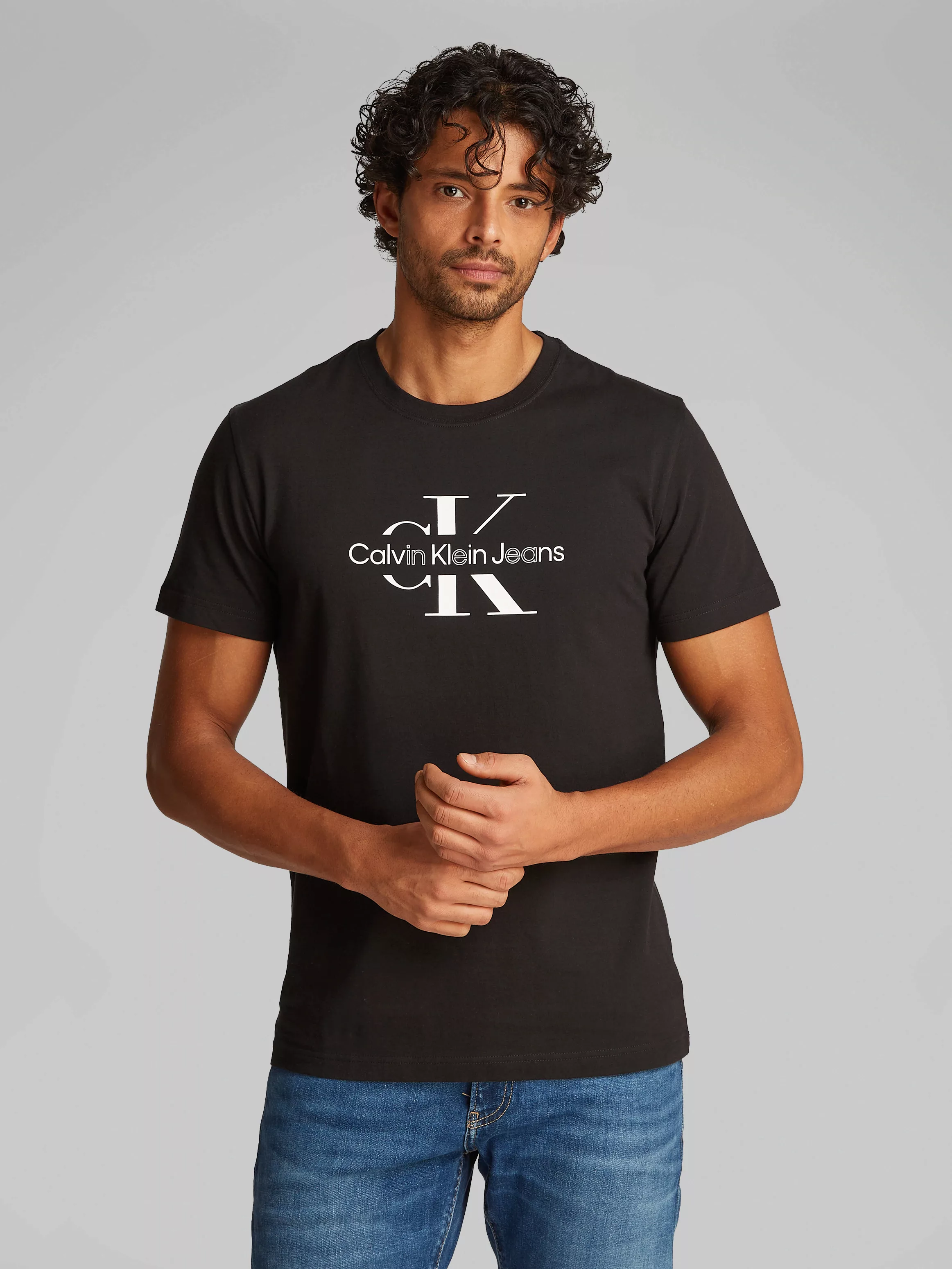 Calvin Klein Jeans T-Shirt "DISRUPTED OUTLINE MONOLOGO TEE", mit Logodruck günstig online kaufen