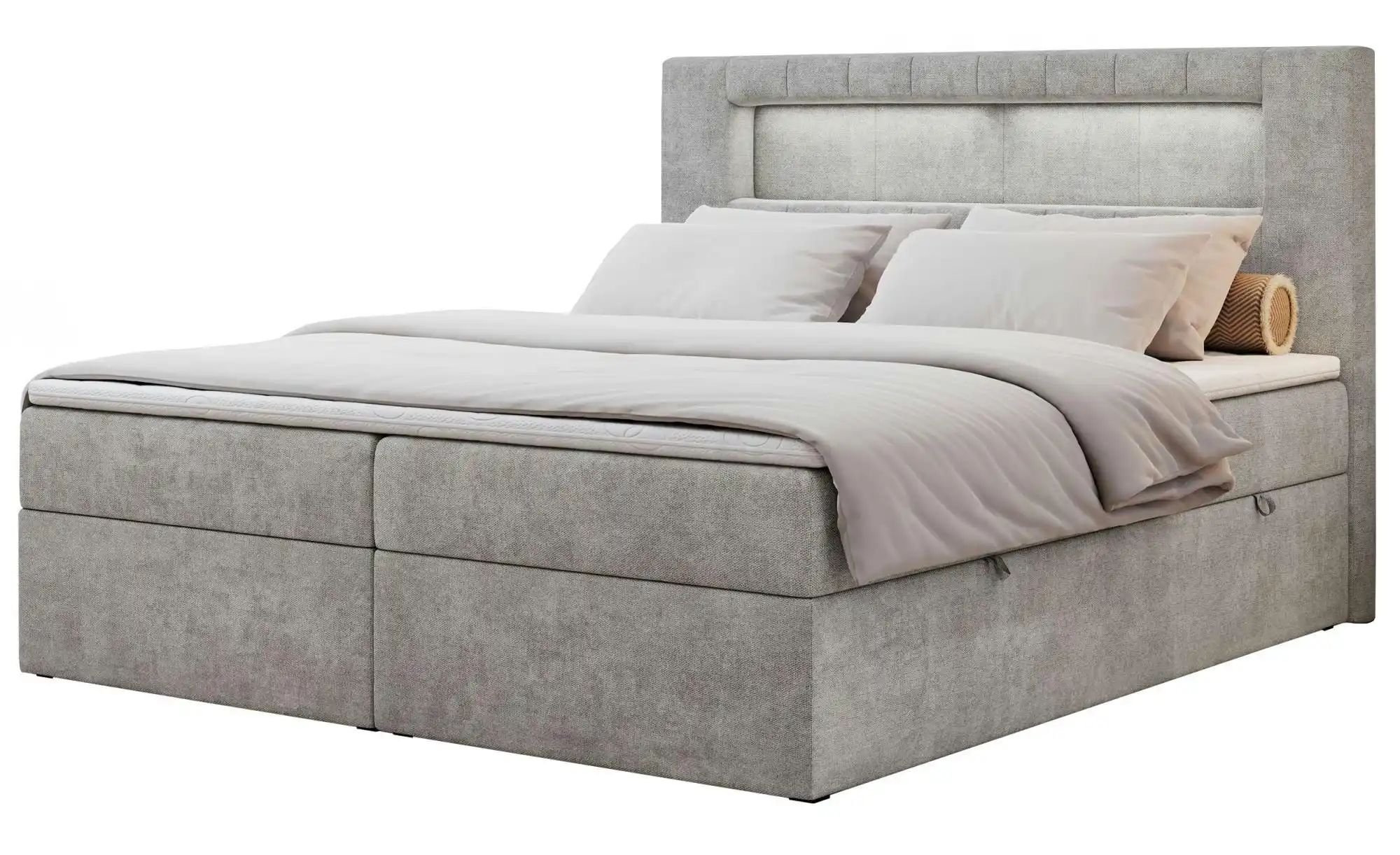 Boxbett mit Bettkasten Gold 5 ¦ grau ¦ Maße (cm): H: 103 Betten > Komfortbe günstig online kaufen