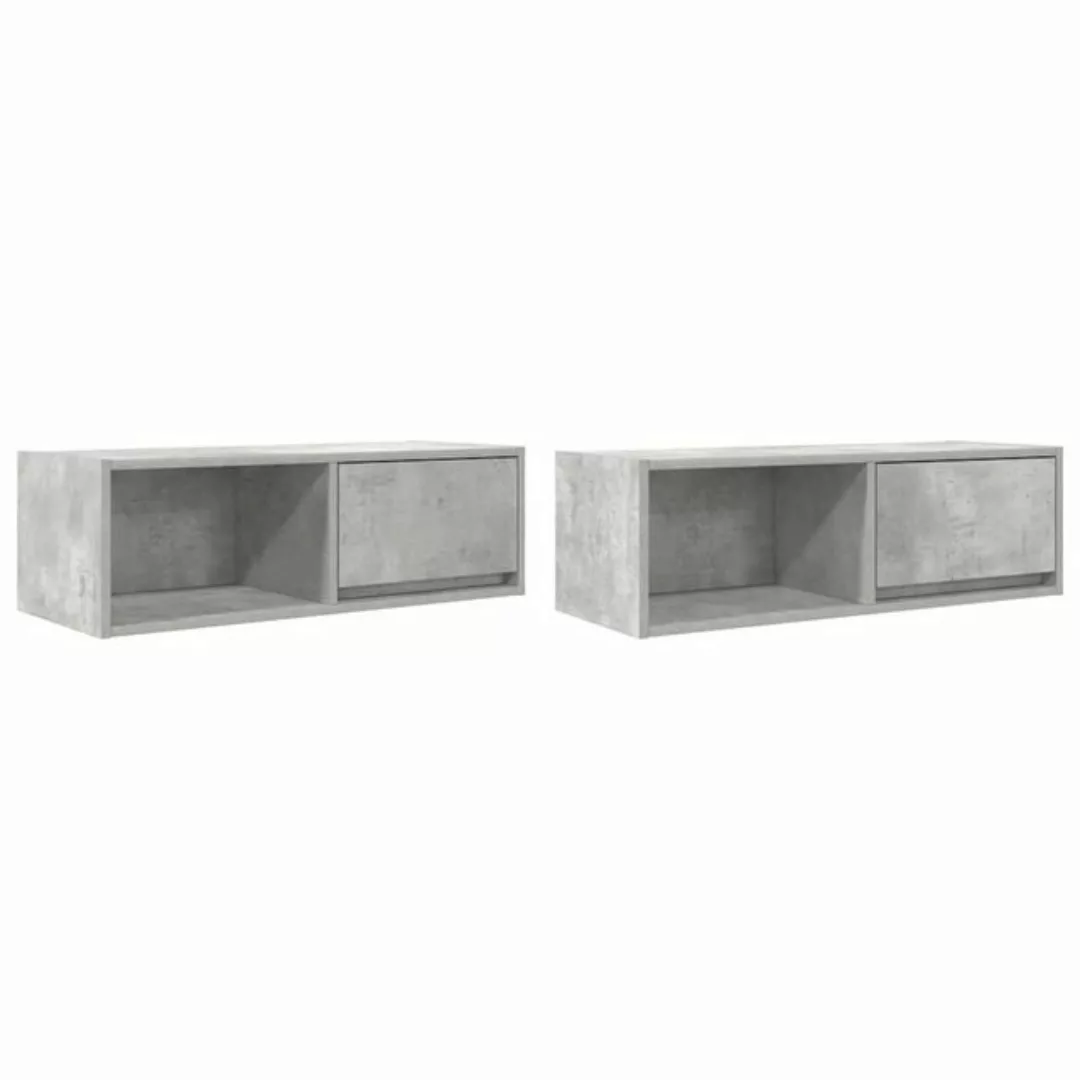 vidaXL TV-Schrank TV-Schränke 2 Stk. Betongrau 80x31x25,5 cm Holzwerkstoff günstig online kaufen