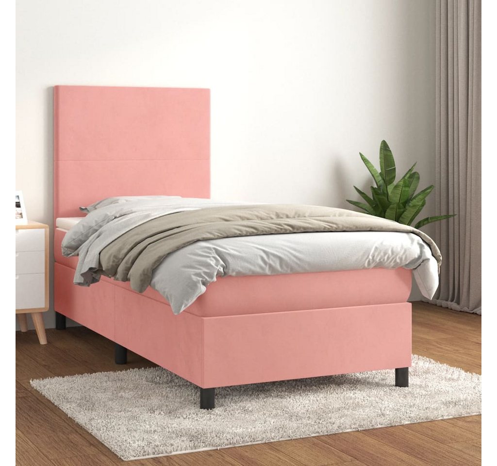 vidaXL Boxspringbett Bett Boxspringbett mit Matratze komplett Samt (90 x 19 günstig online kaufen