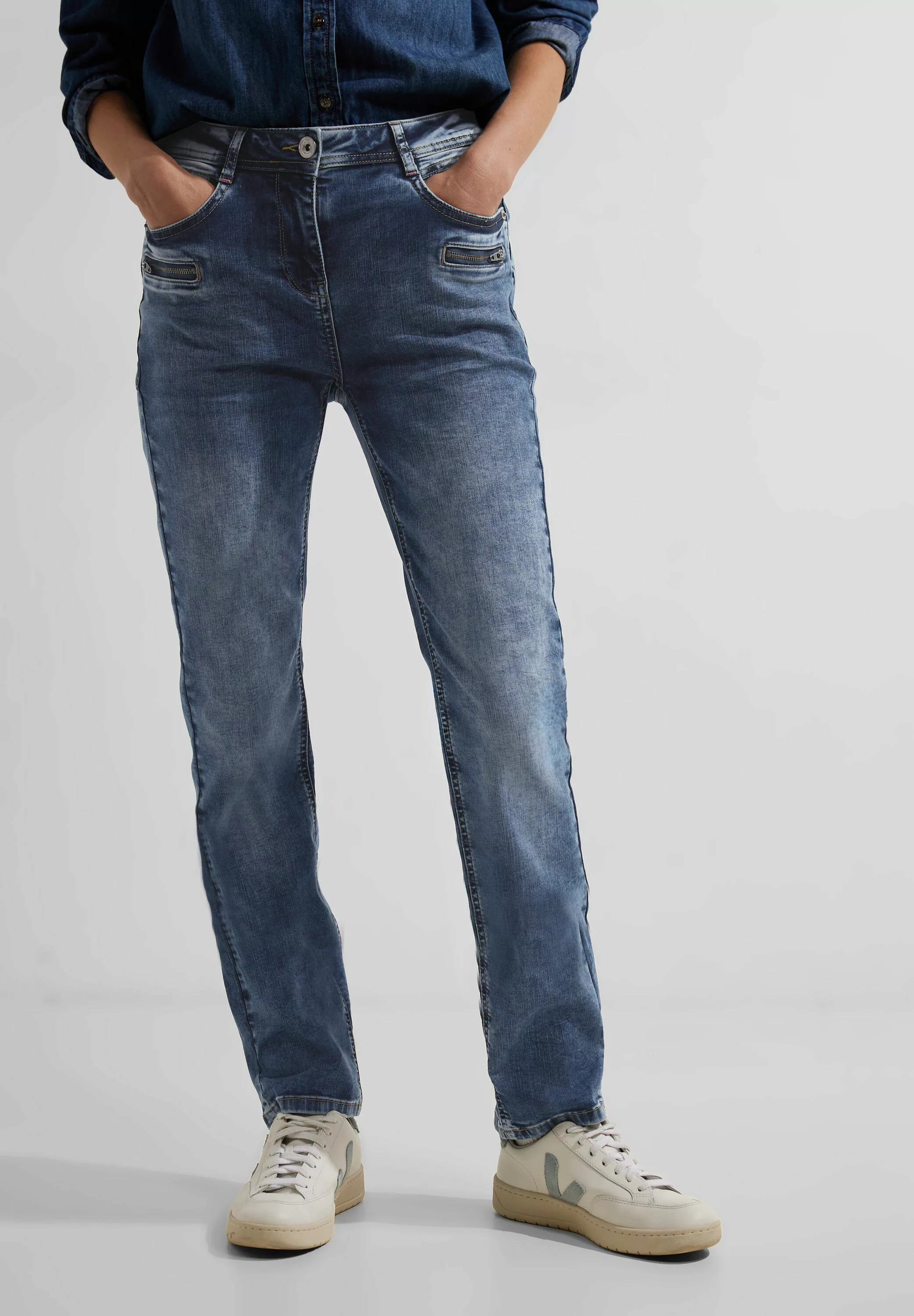 Cecil Gerade Jeans, High Waist günstig online kaufen