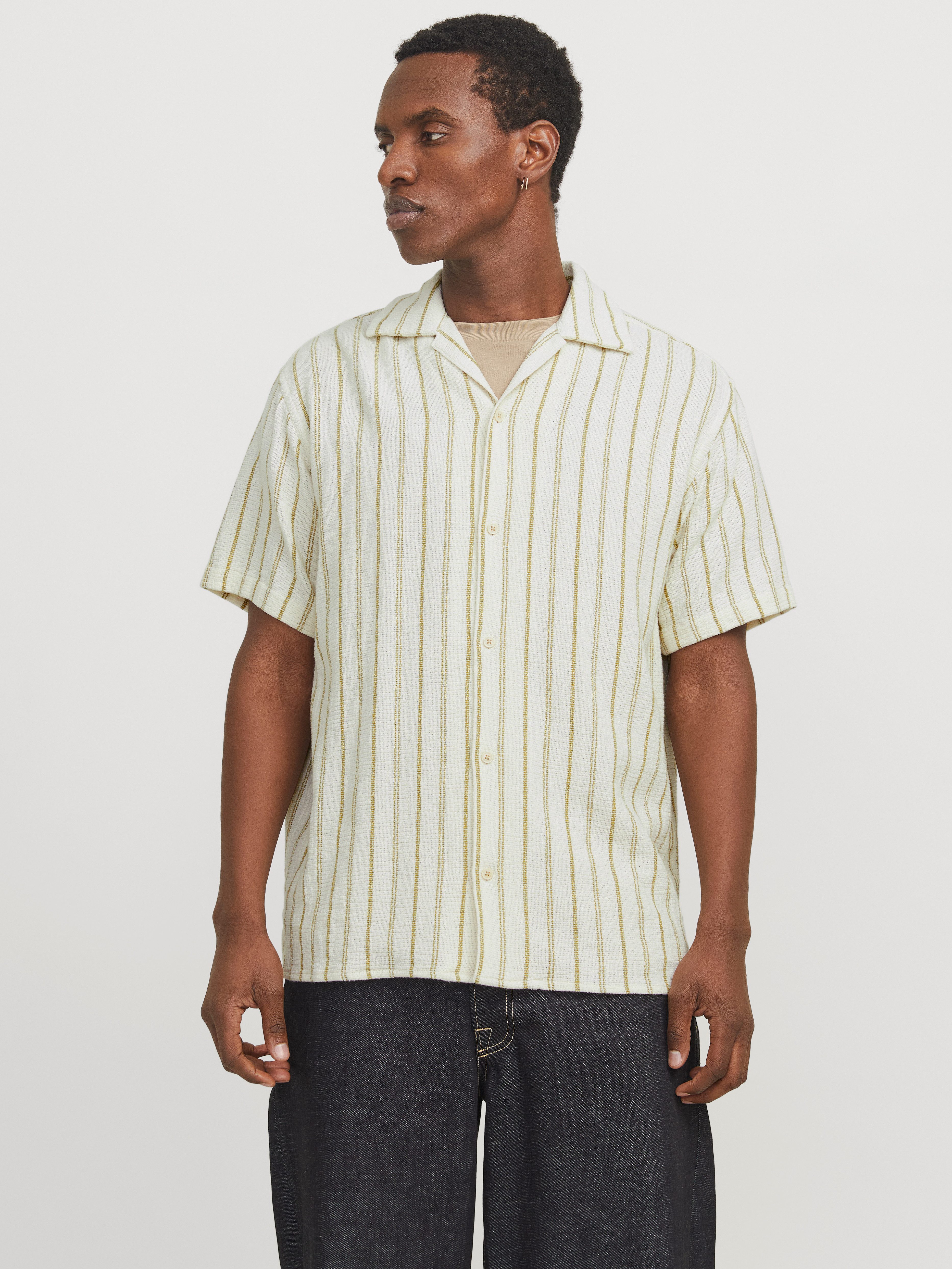 Jack & Jones Herren Kurzarm Hemd JORCOBA STRIPE RESORT SHIRT SS - Relaxed F günstig online kaufen