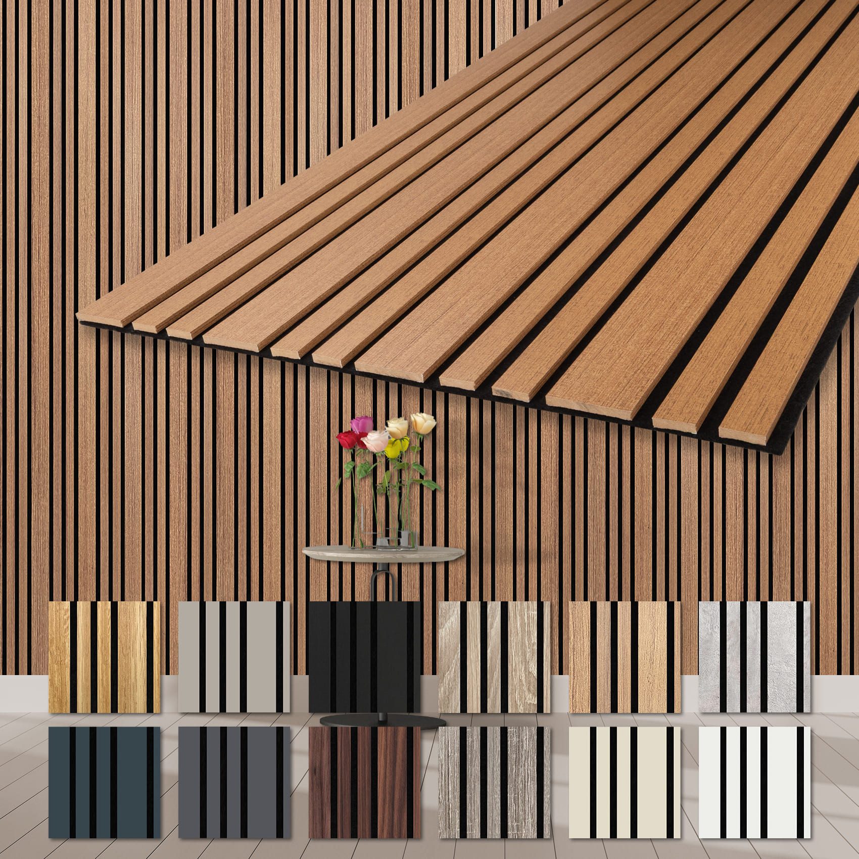 Hexim Wandpaneel, (Akustikpaneele Holz 278x60cm Mila günstig online kaufen