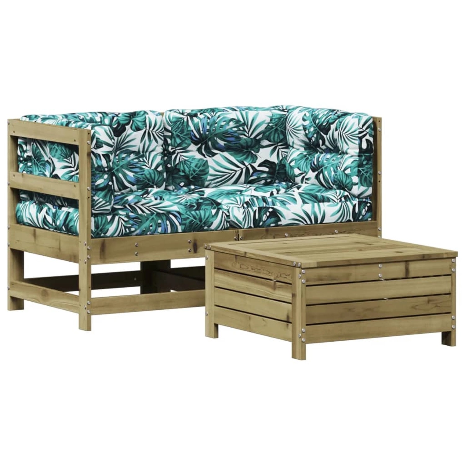 vidaXL 3-Tlg Garten-Lounge-Set mit Kissen Kiefernholz Imprägniert 3250759 günstig online kaufen