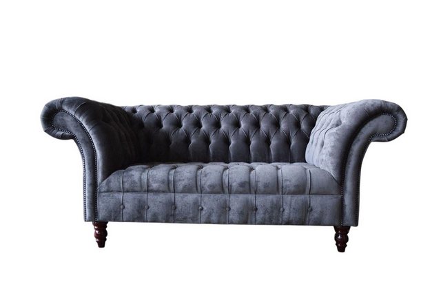 Xlmoebel Sofa Neu Grau Design Wohnzimmer Couch 3-Sitzer Sofas Chesterfield günstig online kaufen