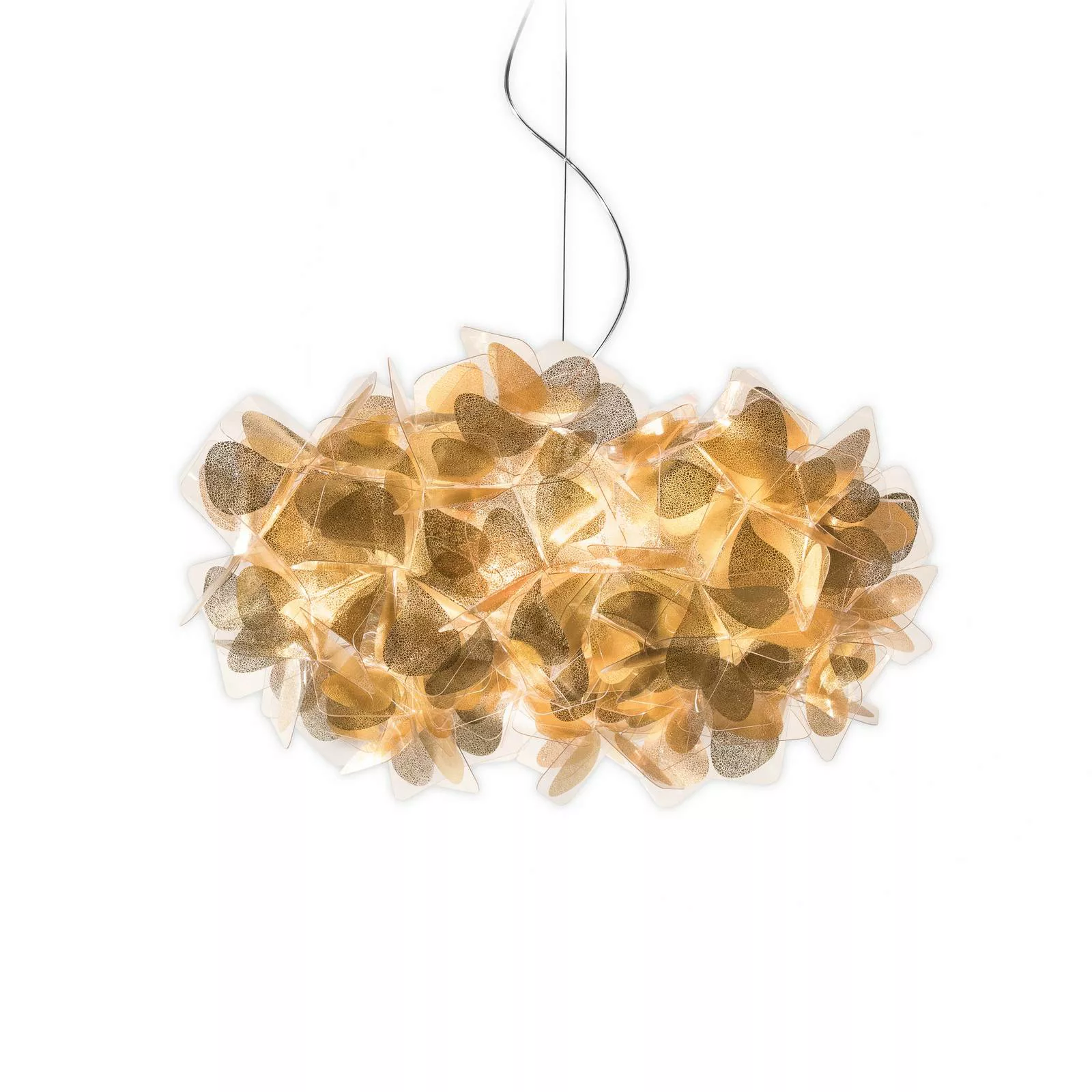 Slamp Hängeleuchte Clizia Mama Non Mama, Ø53cm, gold/klar günstig online kaufen