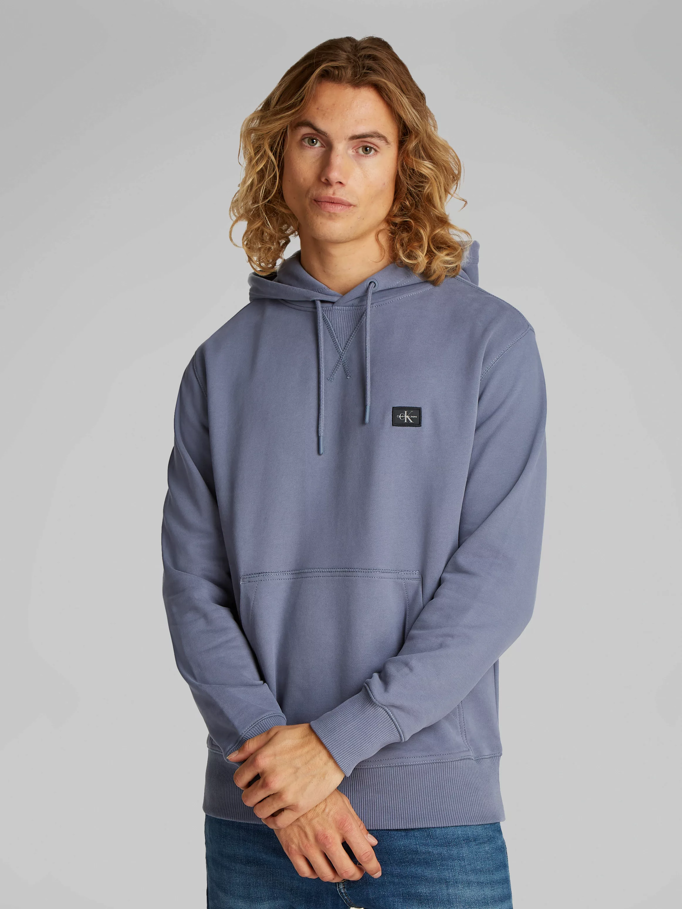 Calvin Klein Jeans Sweatshirt "WOVEN LABEL HOODIE", Kängurutasche, Logostic günstig online kaufen