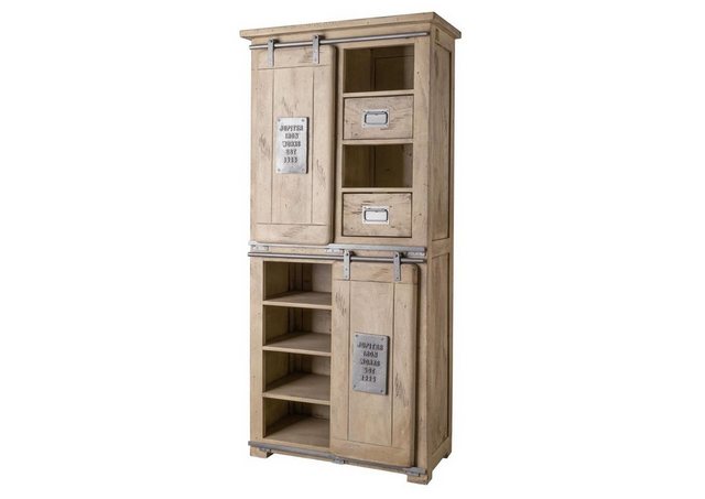 Massivmoebel24 Dreh-/Schwebetürenschrank (Schrank Mango 80x45x175 natur lac günstig online kaufen